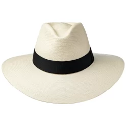 Borsalino Australian Panama Hat Wide Brim Safari Style Handmade in Ecuador