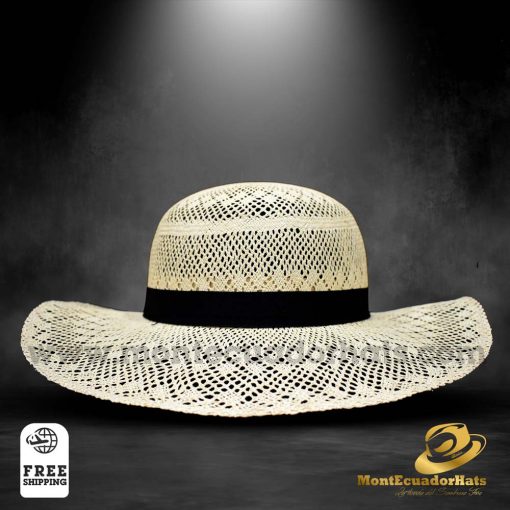 sombrero de paja toquilla calado total damas