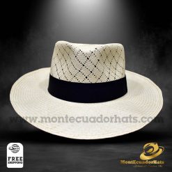Panama Hat Montecristi Fedora Style Semi Openwork Plantation Unisex Hat