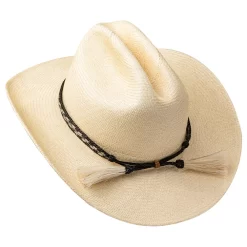 Fine Montecristi Cowboy Hat Ecuador Panama Style with Decorative Horsehair Cord