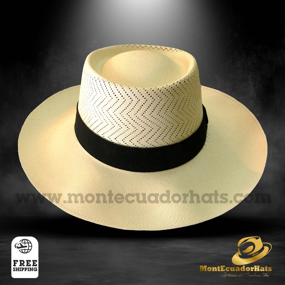 Hat "Gambler" Original Semi Ventilated Toquilla Straw MontEcuadorHats