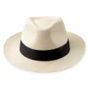 Handwoven Montecristi Panama Hat Cuban Short Brim Fedora for Men Summer Beach Style