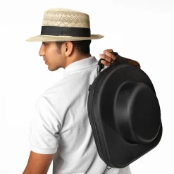 Handwoven Toquilla Straw Panama Hat and Travel Case Elegant and Functional
