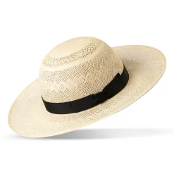 Ladies Panama Hat Toquilla Straw Wide Brim Handwoven Breathable Design