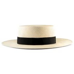 Montecristi Cordobes Hat Royal Toquilla Straw Style flat brim of a hat