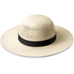 Montecristi Panama Hat for Women Semi Ventilated Wide Brim Handmade in Ecuador