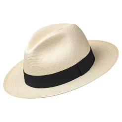 Panama Hat Classic Fedora Natural Handmade Toquilla Straw Ecuador