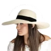 Panama Hat Long Brim Pamela for women