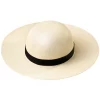 Panama Hat Montecristi Wide Brim Round Crown for Women Handmade Toquilla Straw