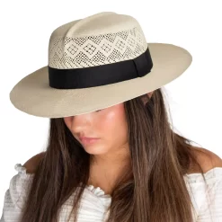 Panama Hat Optimo Ventilated Toquilla Straw Montecristi Original for Women