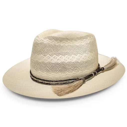 Panama Hat Original Montecristi Ecuador Semi-Ventilated Borsalino Toquilla Straw