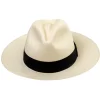 Panama Hat Original Montecristi Golden Fedora Classic Ecuador Toquilla Straw