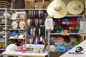 bands of fine toquilla straw hats