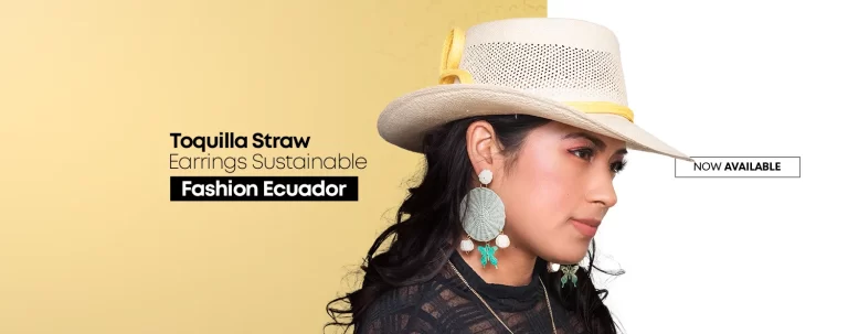 Toquilla Straw Earrings Sustainable Fashion Ecuador