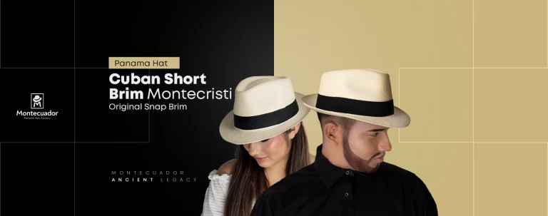 Panama Hat Cuban Short Brim Montecristi Original Snap Brim Ecuador