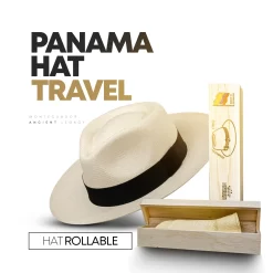 Panama Hat Fedora Roll-up For Travel Original Montecristi