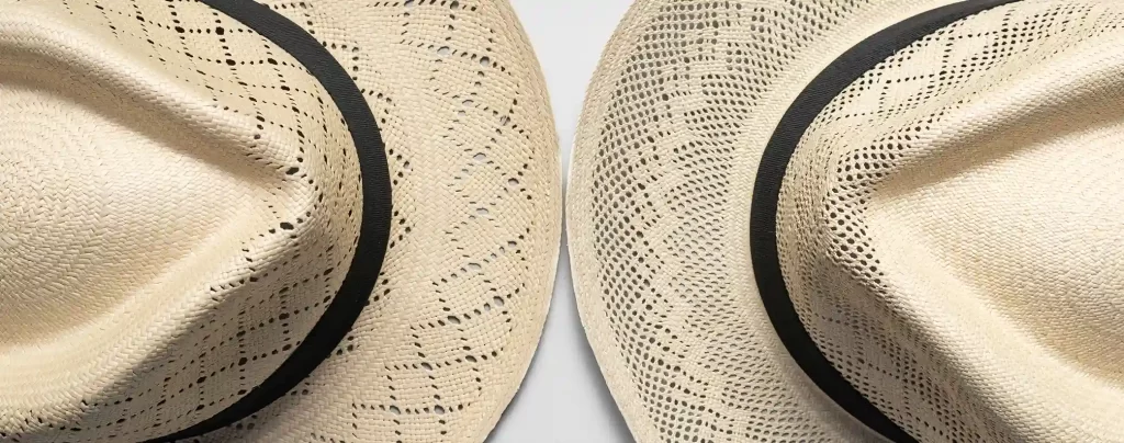 Panama Hat Ventilated variations in the weaving patterns