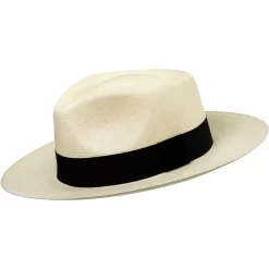 Genuine Montecristi Fedora Hat Golden Authentic Original Panama Straw Toquilla Unisex Original