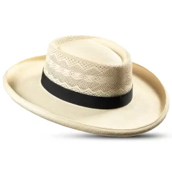 Gambler Style Toquilla Straw Hat Breathable Summer Hat for Him and Her