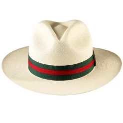 Green Red Stripe Panama Hat Montecristi Band Luxury Inspired Replacement Ribbon