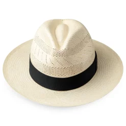 Handmade Panama Fedora Hat with Airflow Weave Montecristi Style