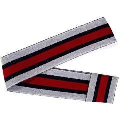 Nautical Red Navy Gray Panama Hat Band Classic Preppy Stripe Ribbon
