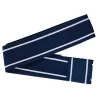 Navy Blue Panama Hat Band with White Stripes Classic Nautical Ribbon