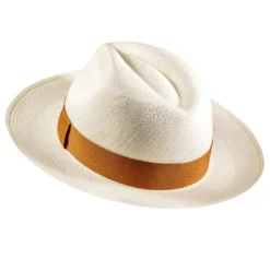 Capri Honey Panama Hat Golden Ribbon Montecristi Original