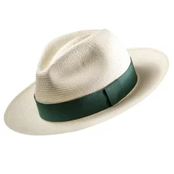 Emerald Green Panama Hat Fedora Montecristi Handmade Ecuador