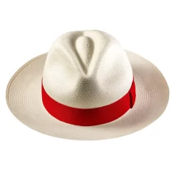 Montecristi Panama Hat Palm Beach Red Band From Ecuador