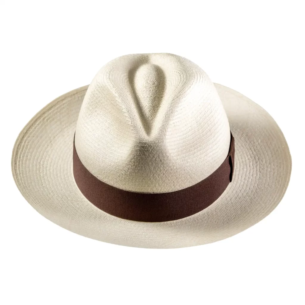 Oxford Gentleman Panama Hat Brown Ribbon Fedora Ecuador
