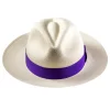 Royal Violet Panama Hat Purple Ribbon Fedora Montecristi Ecuador