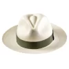 Safari Olive Panama Hat Green Ribbon Fedora Handmade Ecuador