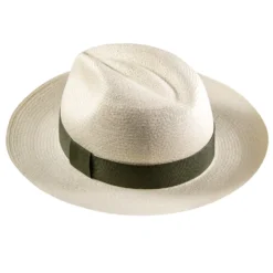 Safari Olive Panama Hat Green Ribbon Montecristi Hat